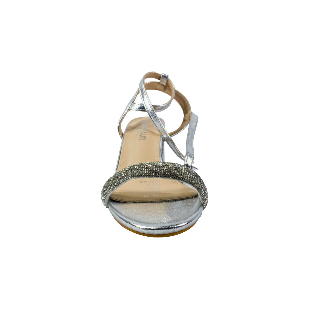 SANDALIAS DE FIESTA HUALUNAOTE PLATEADO MUJER | T2172-2