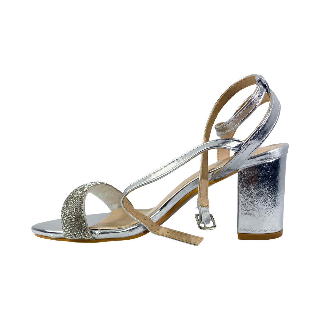 SANDALIAS DE FIESTA HUALUNAOTE PLATEADO MUJER | T2172-3