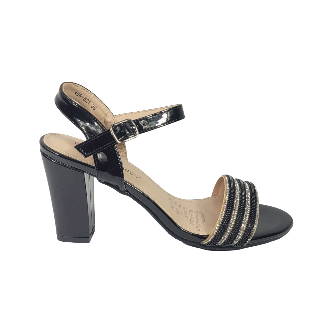 SANDALIAS DE FIESTA BONNY FRANCO NEGRO MUJER 406-0521-0