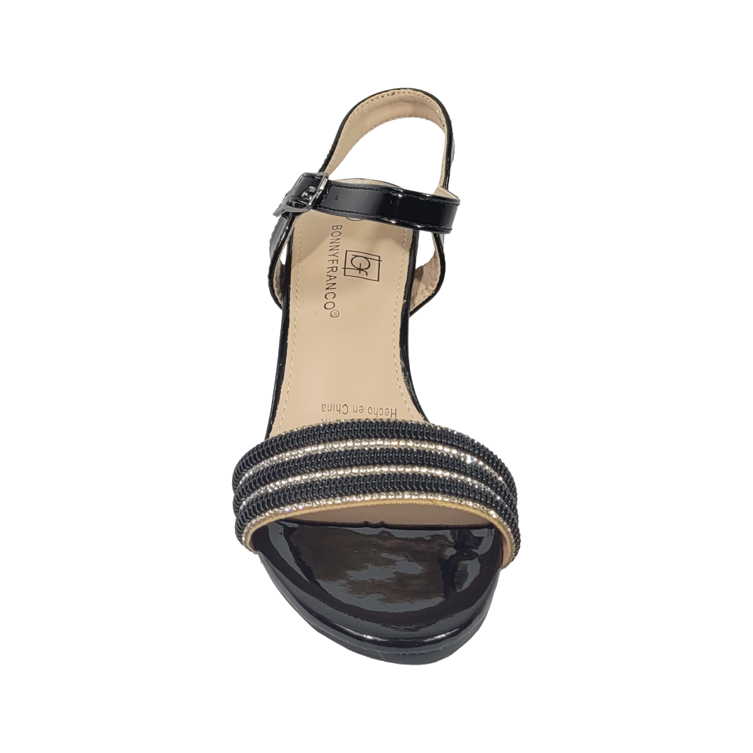 SANDALIAS DE FIESTA BONNY FRANCO NEGRO MUJER 406-0521-1
