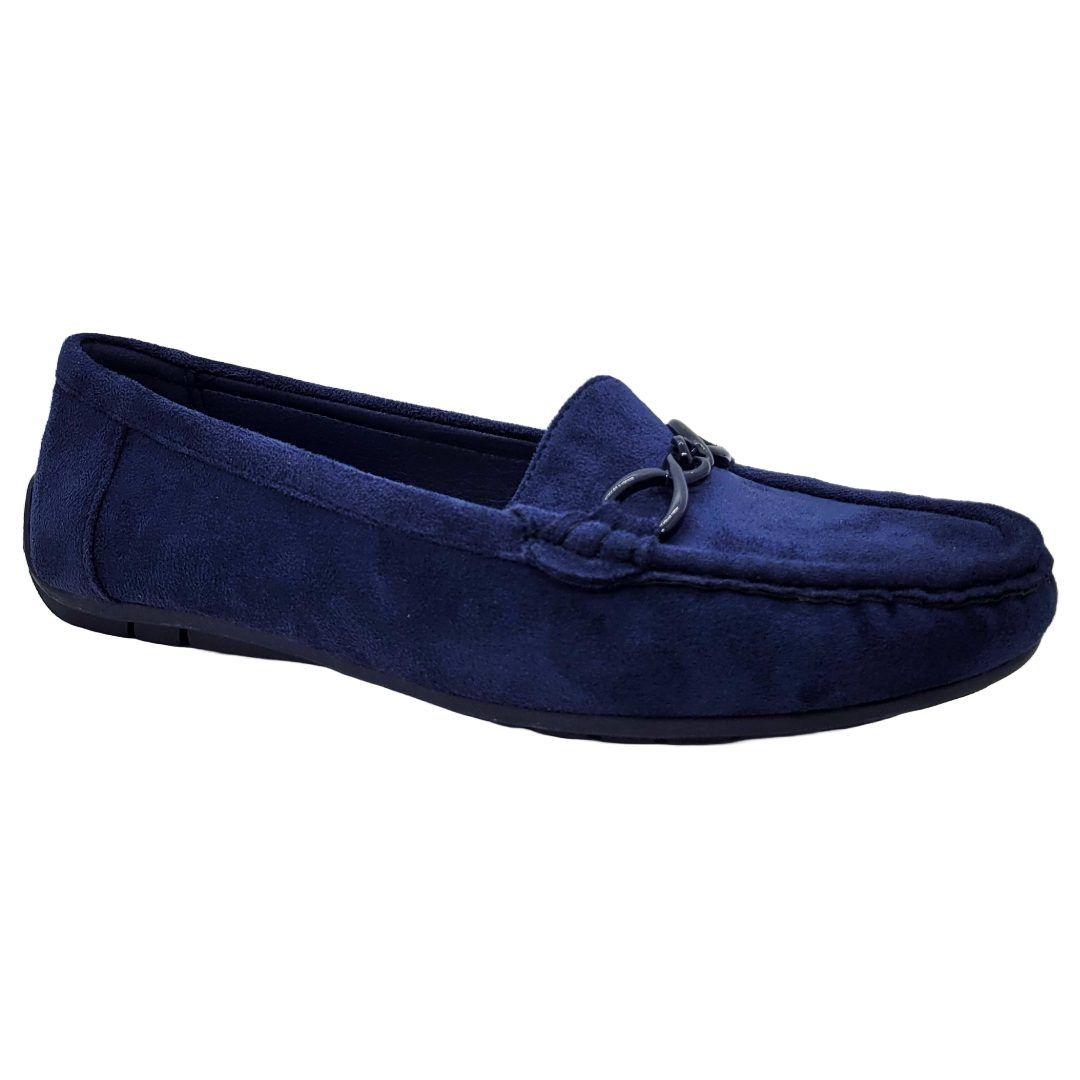 MOCASINES HUALUNAOTE GAMUZA AZULES | H-90-3