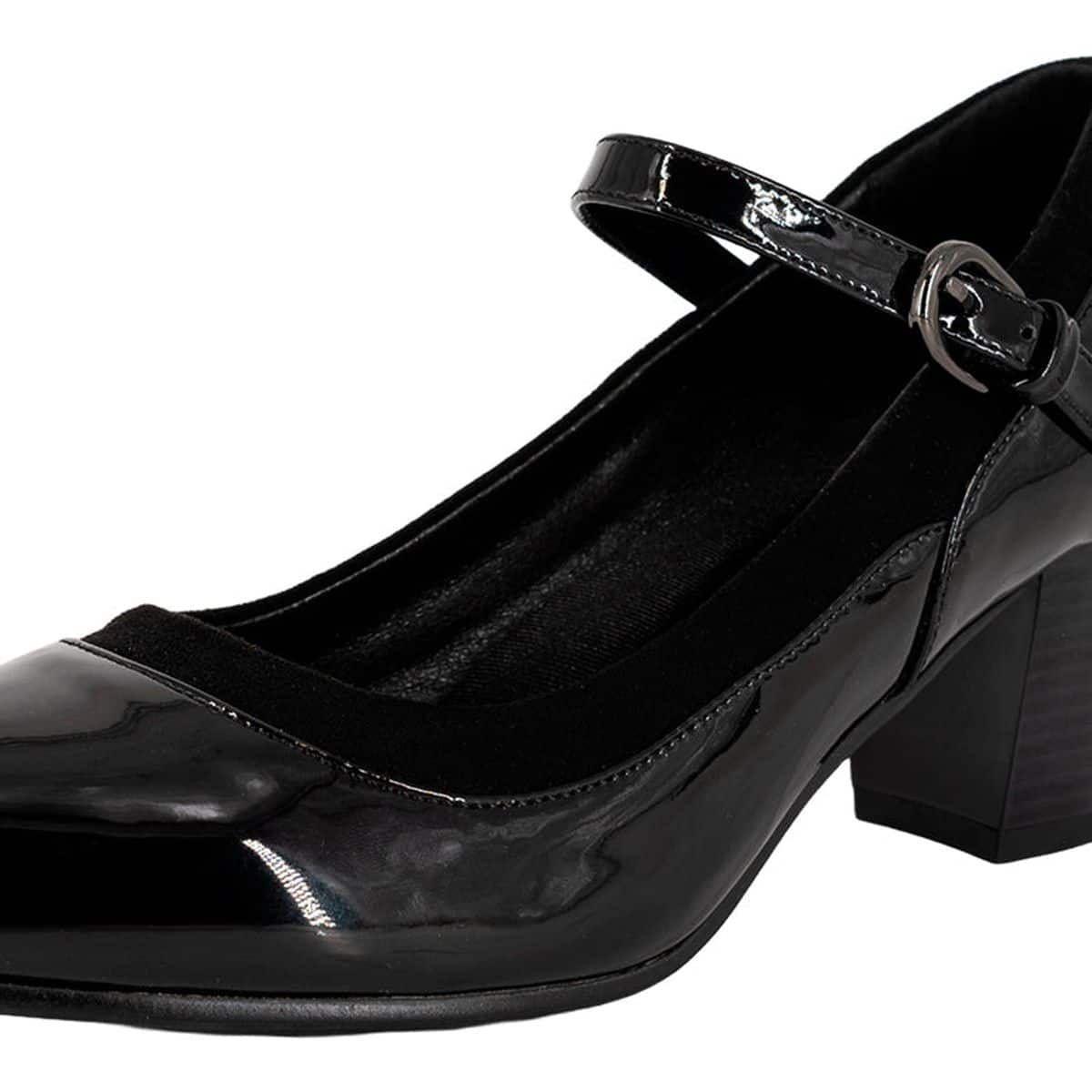 ZAPATOS ALQUIMIA 35/40 DE CUECA NEGRO CHAROL 3368-3