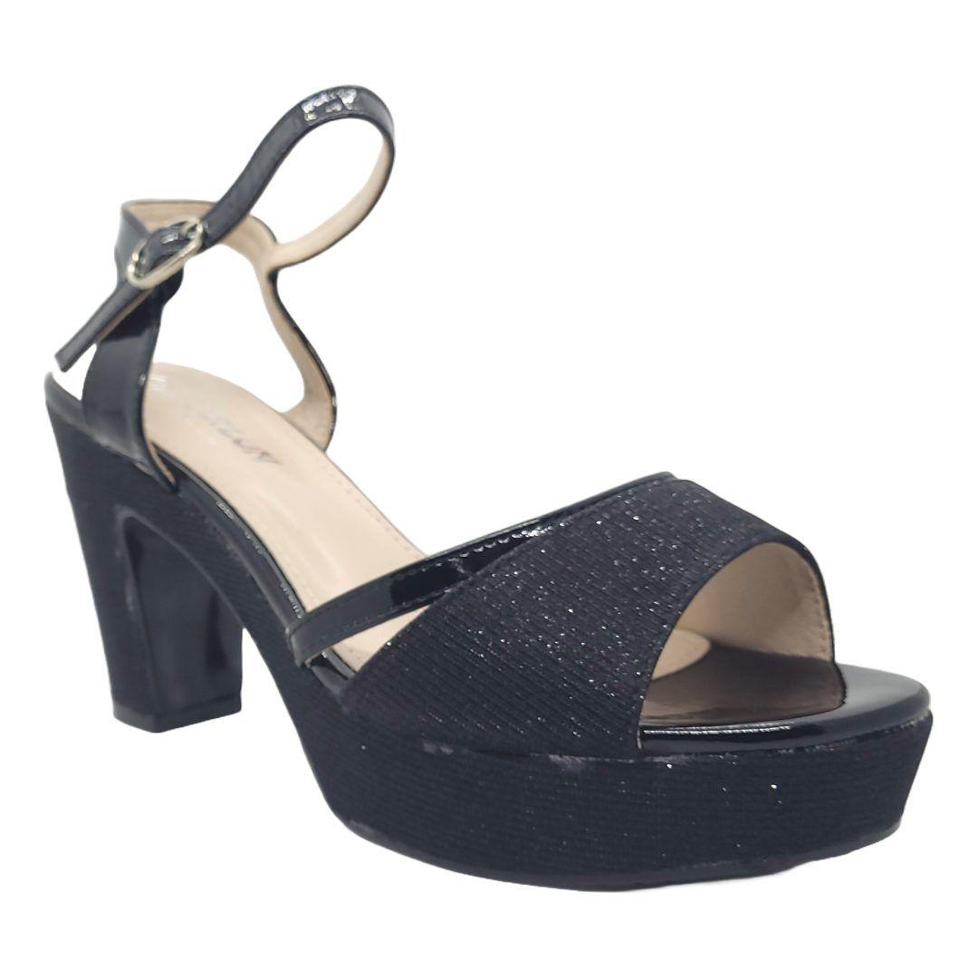 SANDALIAS DE FIESTA HUALUNAOTE NEGRA | R127-1