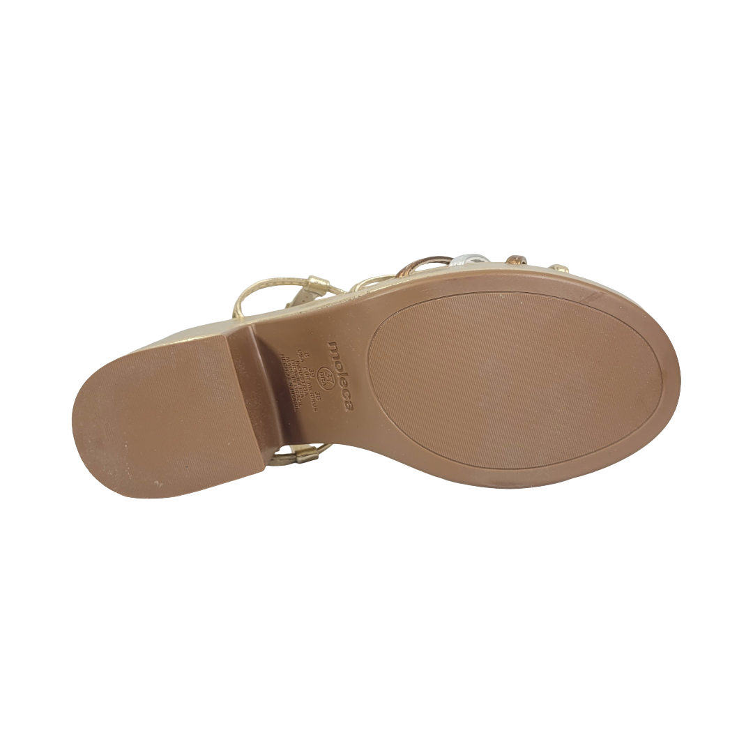 SANDALIAS MOLECA DORADO MUJER | 5549.110.30838-106451-5