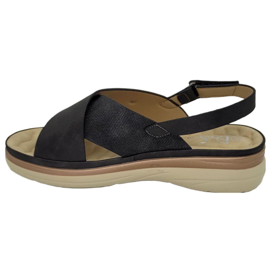 SANDALIA BY PASS NEGRO MUJER V22-Y1173-1A-1
