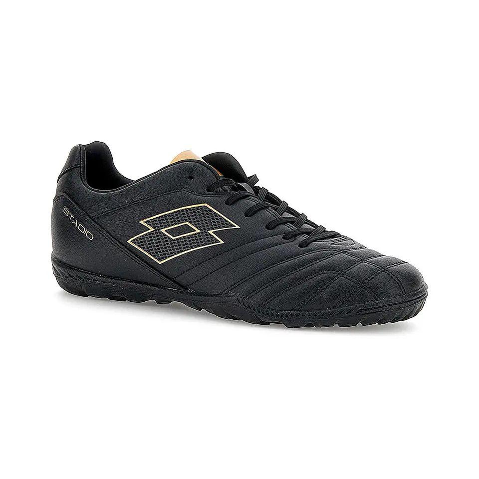 Zapato Baby Fútbol Lotto Stadio 705 TF Negro Naranjo Adulto-0