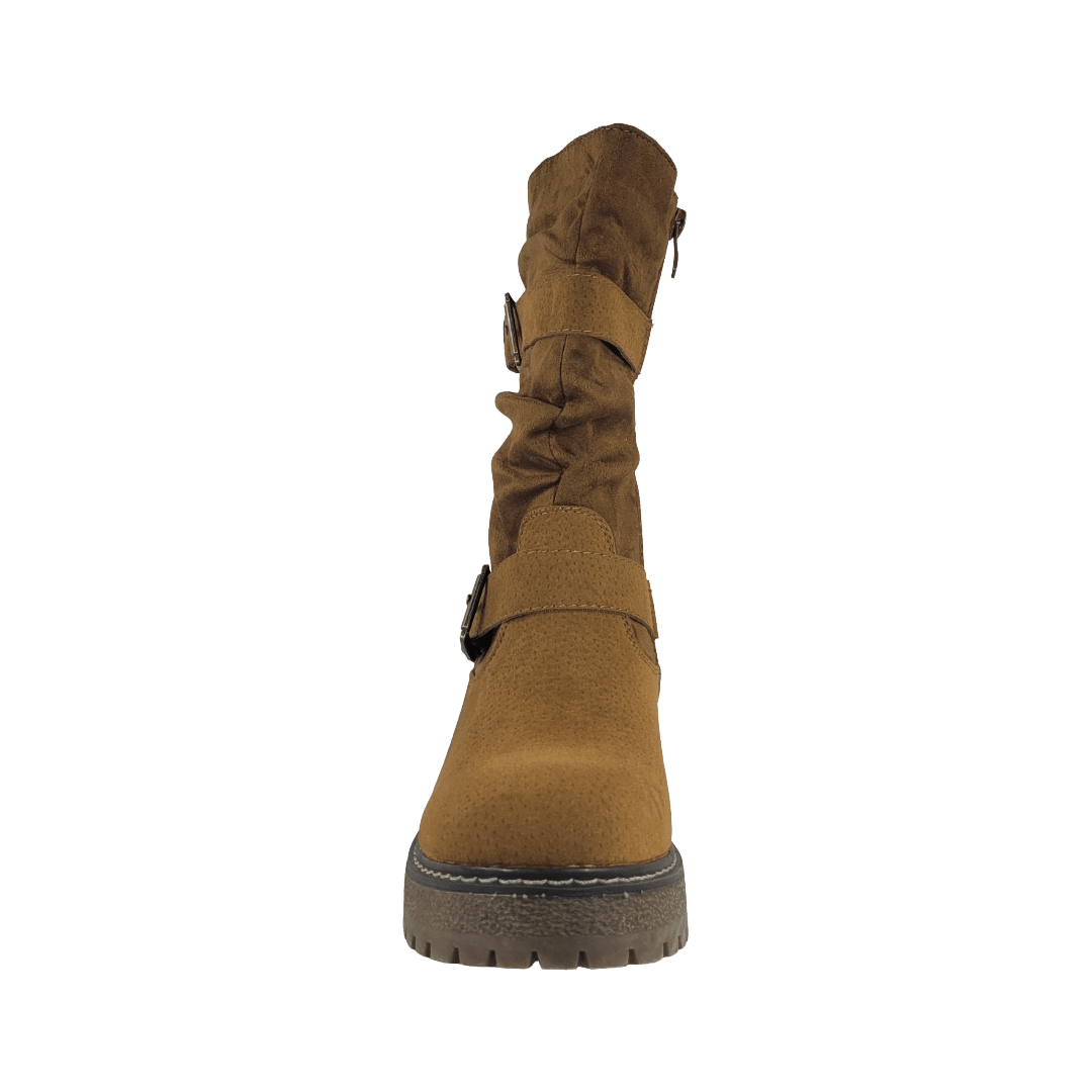 BOTINES CELINA RIGIO CAMEL MUJER | JS1806-2