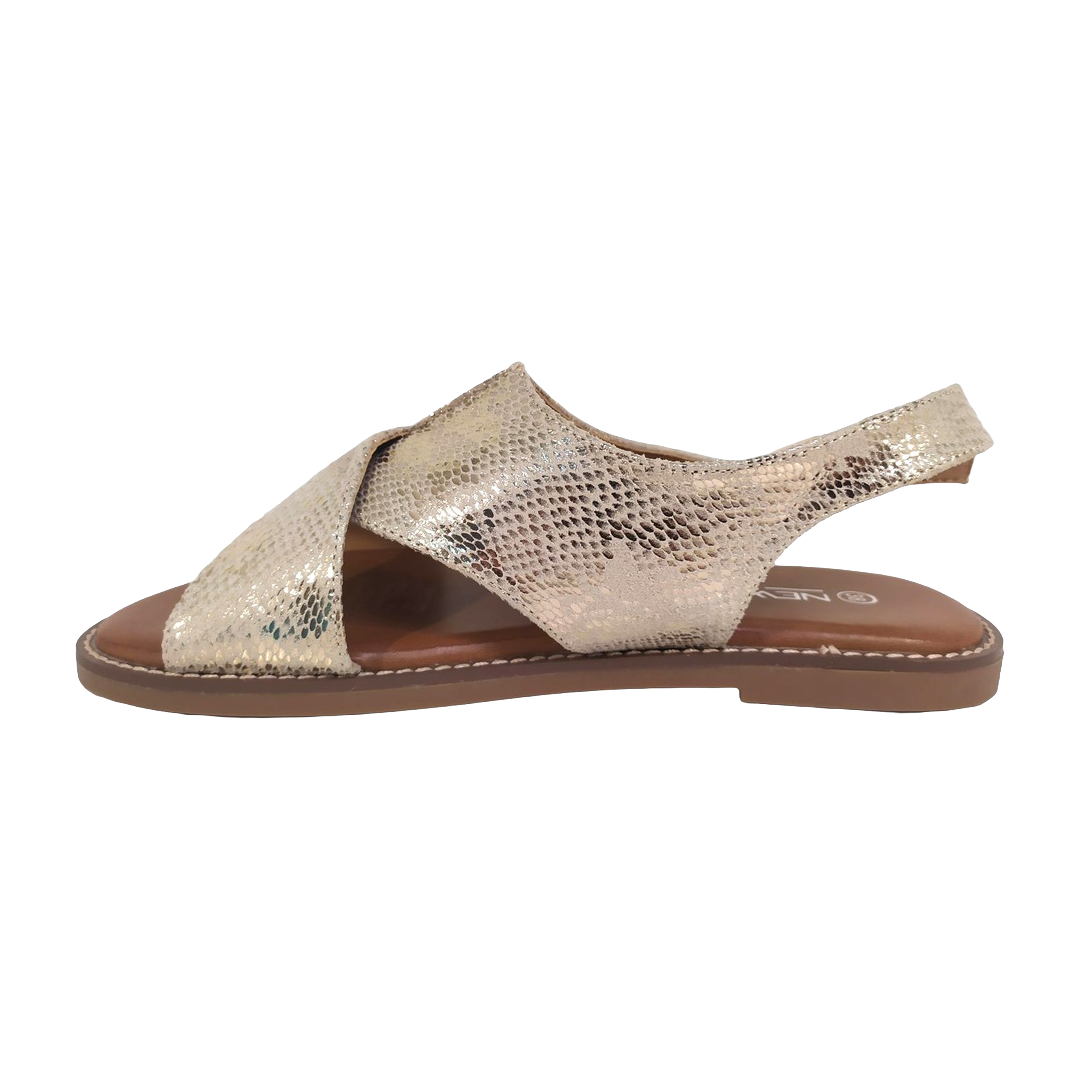 SANDALIAS NEW WALK DORADO MUJER 6Z7035-21-W0-3