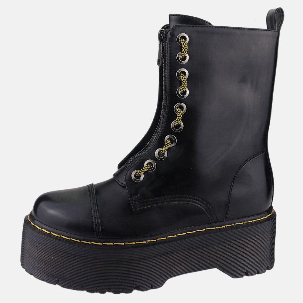 BOTIN CHALADA MUJER PLATAFORMA NEGRO 38-POOLH-15-0