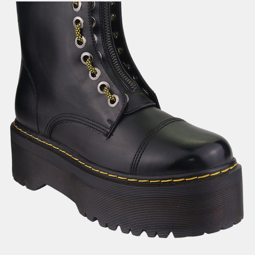BOTIN CHALADA MUJER PLATAFORMA NEGRO 38-POOLH-15-3