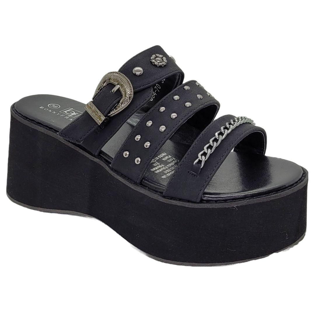 SANDALIA BONNY FRANCO NEGRO MUJER 384-0070-0