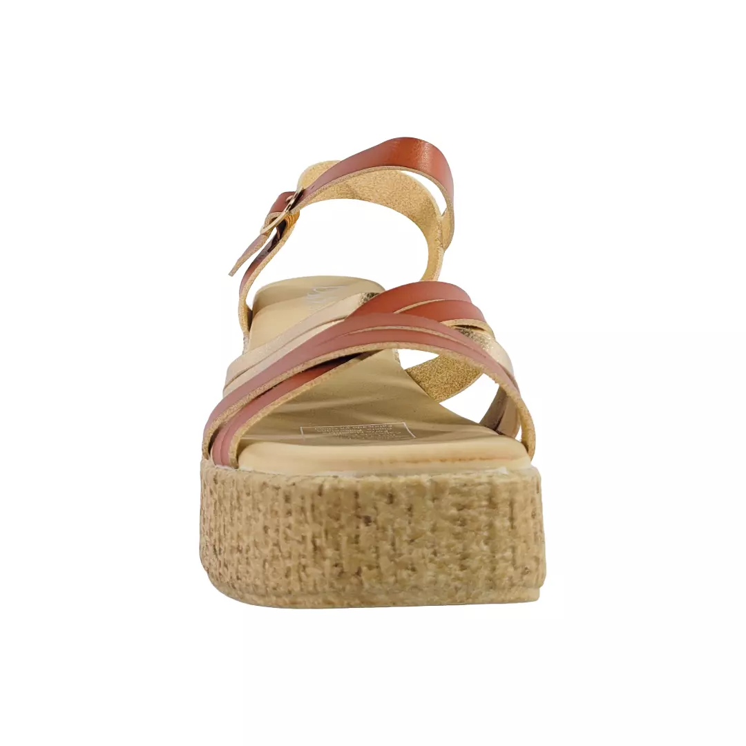 SANDALIAS BY PASS FASHION CAMEL MUJER | V25-Y5684-2-2