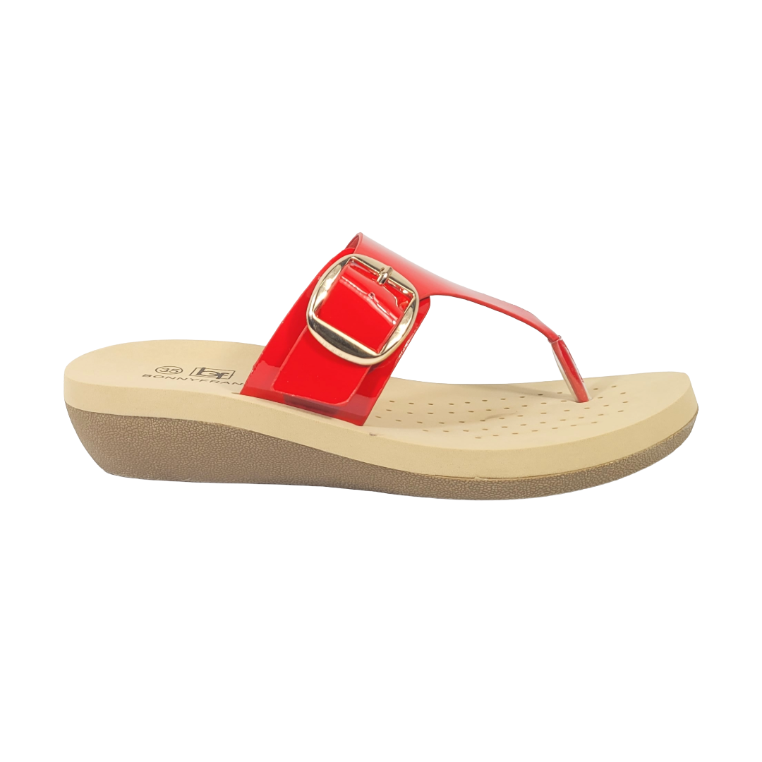 SANDALIAS BONNY FRANCO ROJO MUJER 384-0078-0
