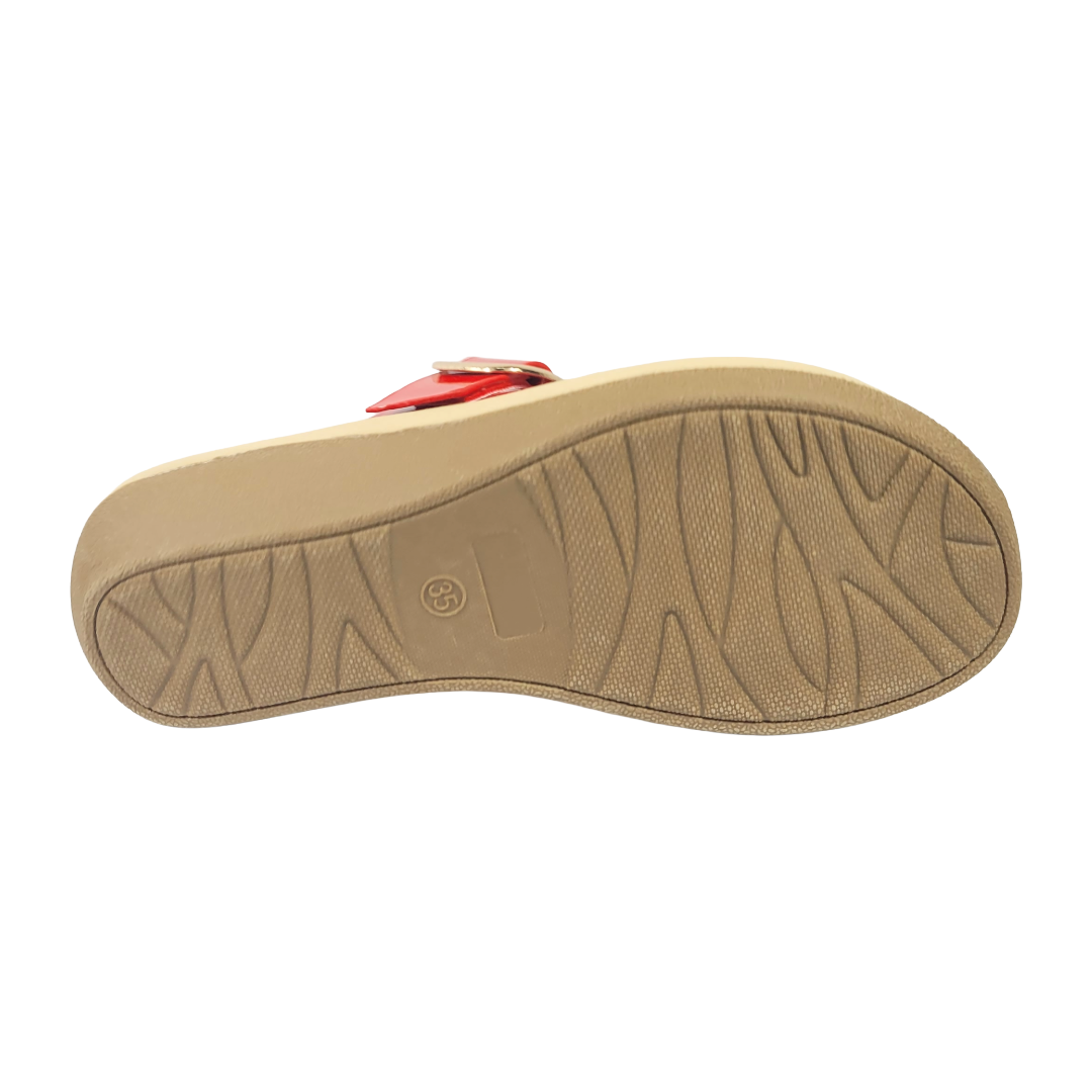 SANDALIAS BONNY FRANCO ROJO MUJER 384-0078-2