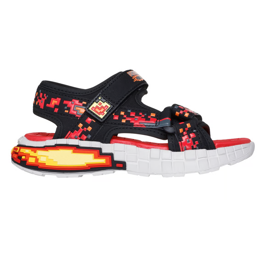 SANDALIAS SKECHERS MEGA SPLASH INFANTIL 402161L-BKRD-0