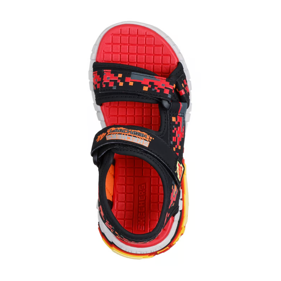 SANDALIAS SKECHERS MEGA SPLASH INFANTIL 402161L-BKRD-1