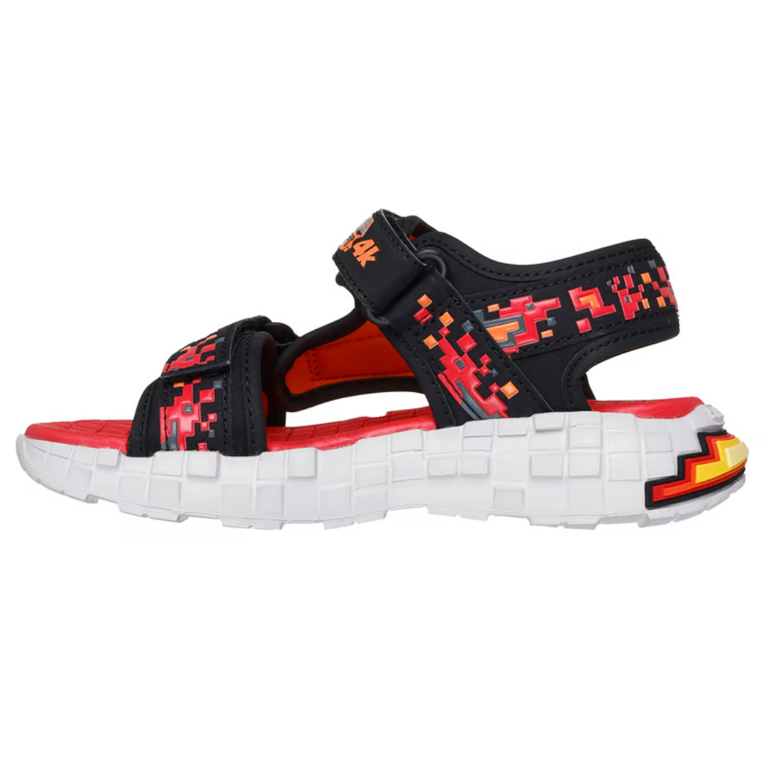 SANDALIAS SKECHERS MEGA SPLASH INFANTIL 402161L-BKRD-4