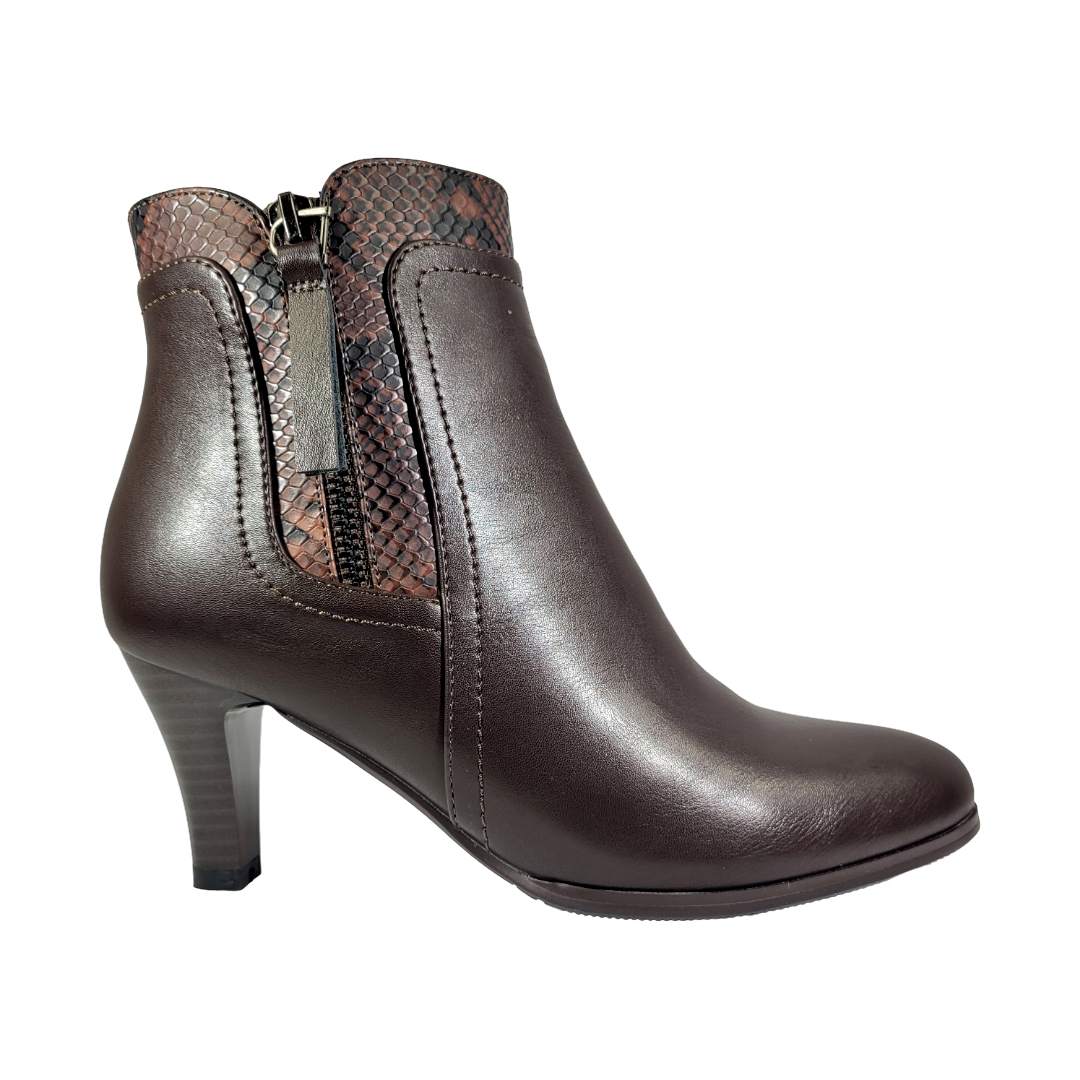 BOTINES BONNY FRANCO SNAKE COFFE MUJER | 275-5596-0