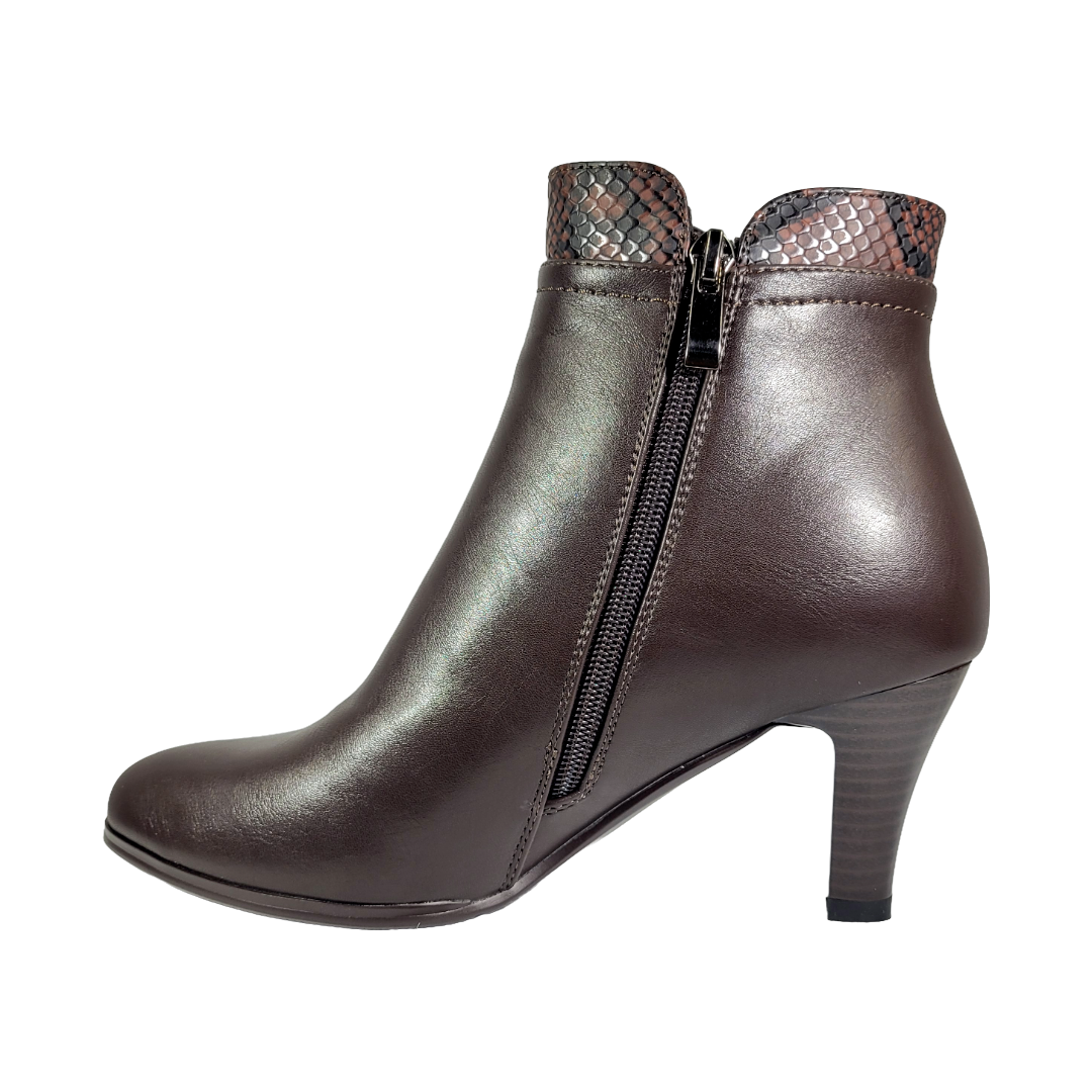 BOTINES BONNY FRANCO SNAKE COFFE MUJER | 275-5596-3