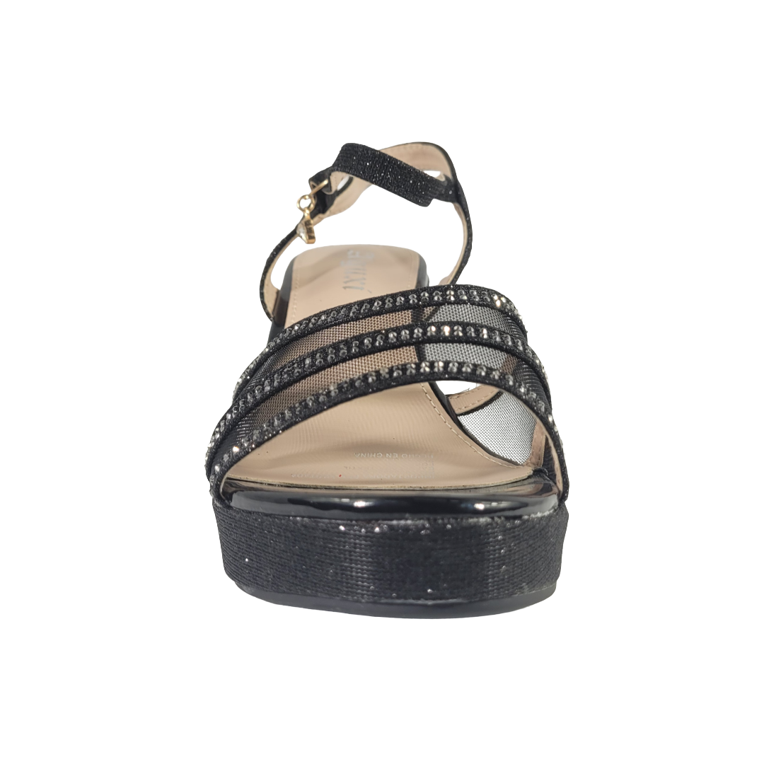 SANDALIAS DE FIESTA AGUXI NEGRO CASUL MUJER | 2062-2
