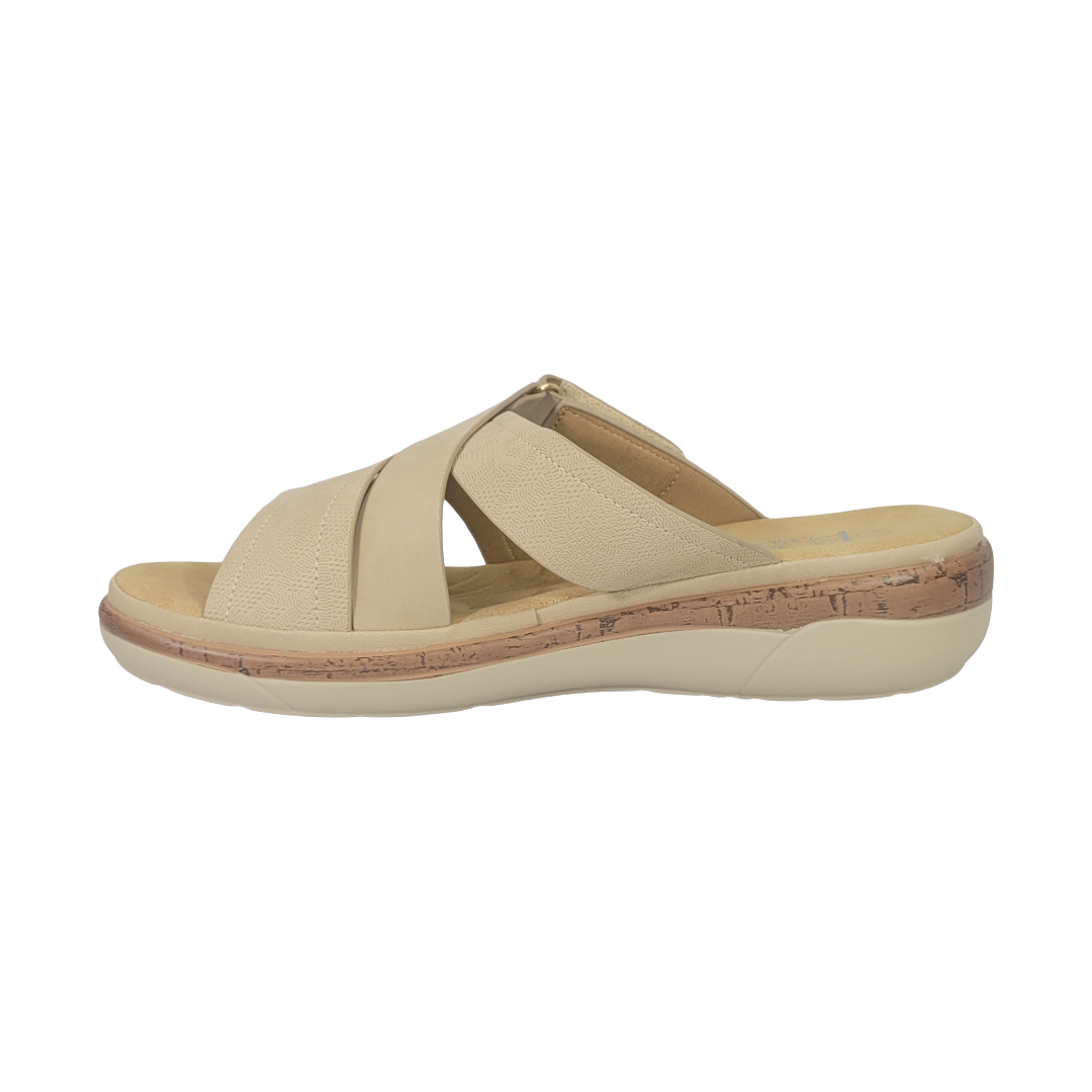 SANDALIAS BY PASS BEIGE MUJER Y6032-1A-3