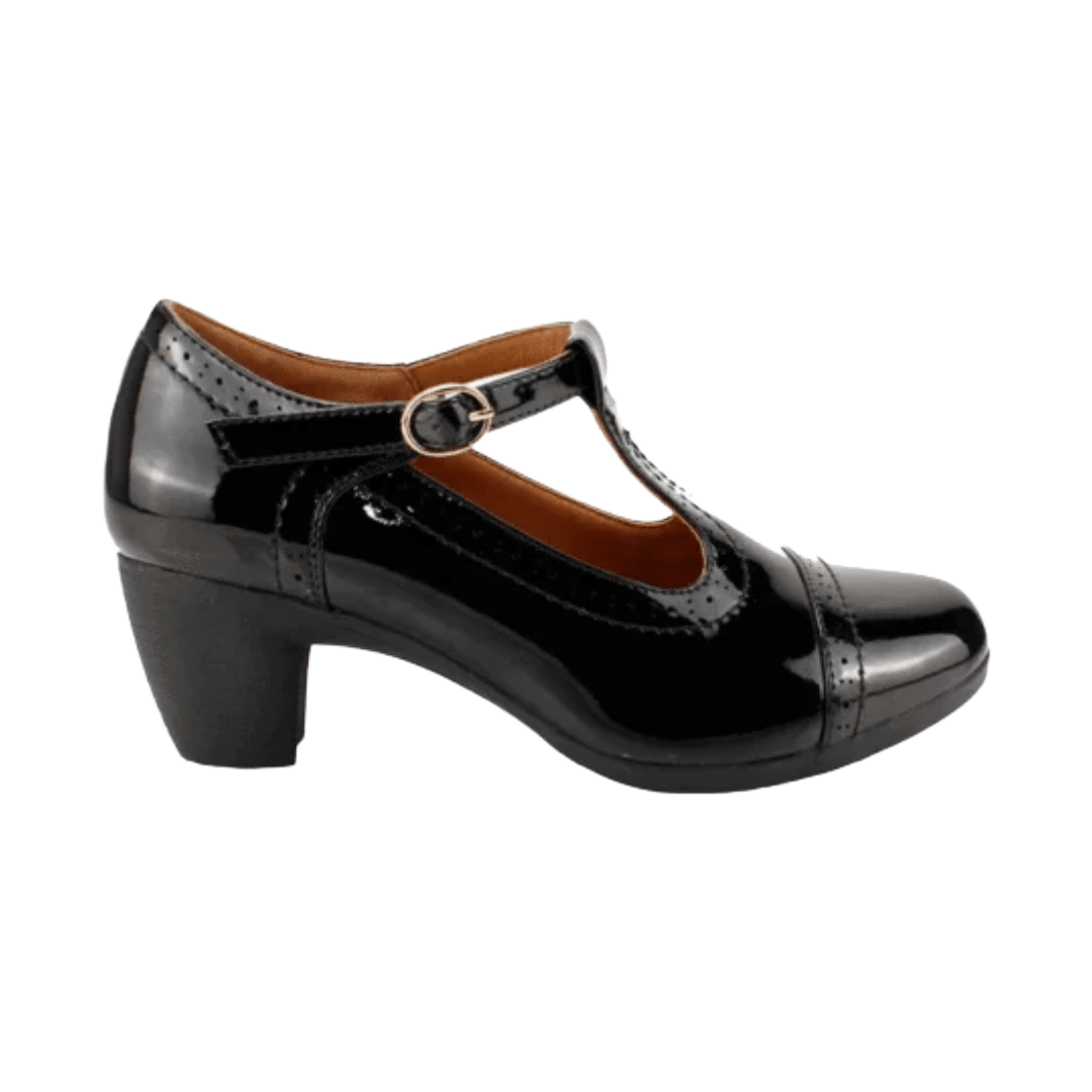 ZAPATOS CASUALES NEW WALK NEGRO CHAROL MUJER | EGA61101-90-0