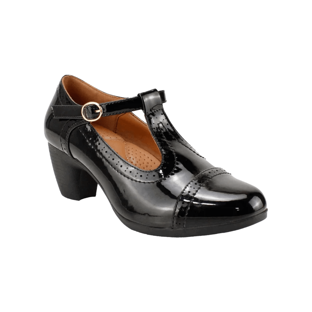 ZAPATOS CASUALES NEW WALK NEGRO CHAROL MUJER | EGA61101-90-1
