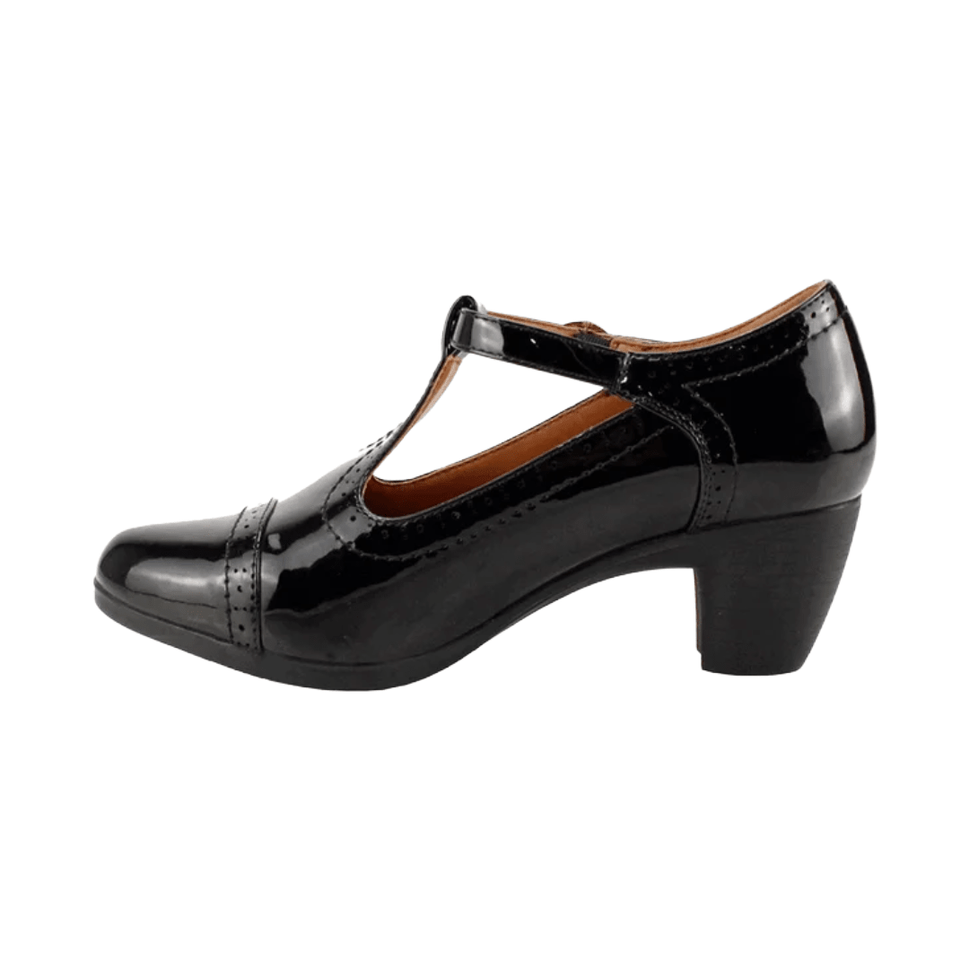 ZAPATOS CASUALES NEW WALK NEGRO CHAROL MUJER | EGA61101-90-2