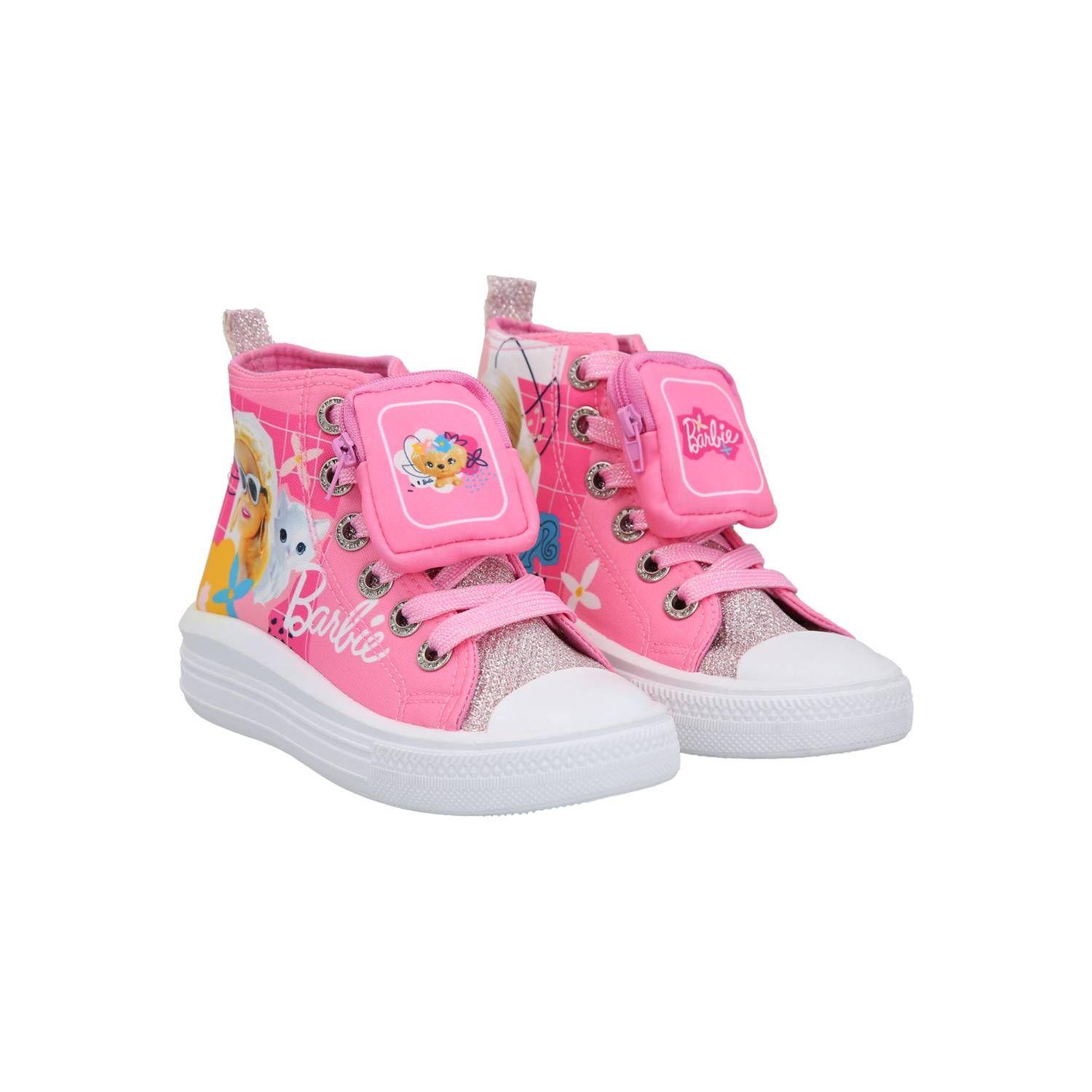 Zapatilla Sportzone Lona Alta Barbie Rosado BBICSS23002-1