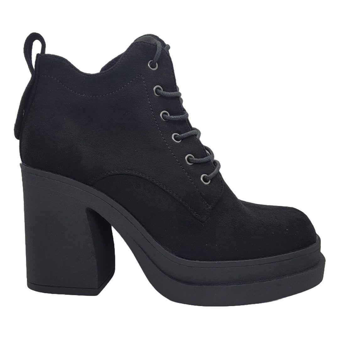 BOTINES BOTELI GAMUZA NEGRO | N07-0