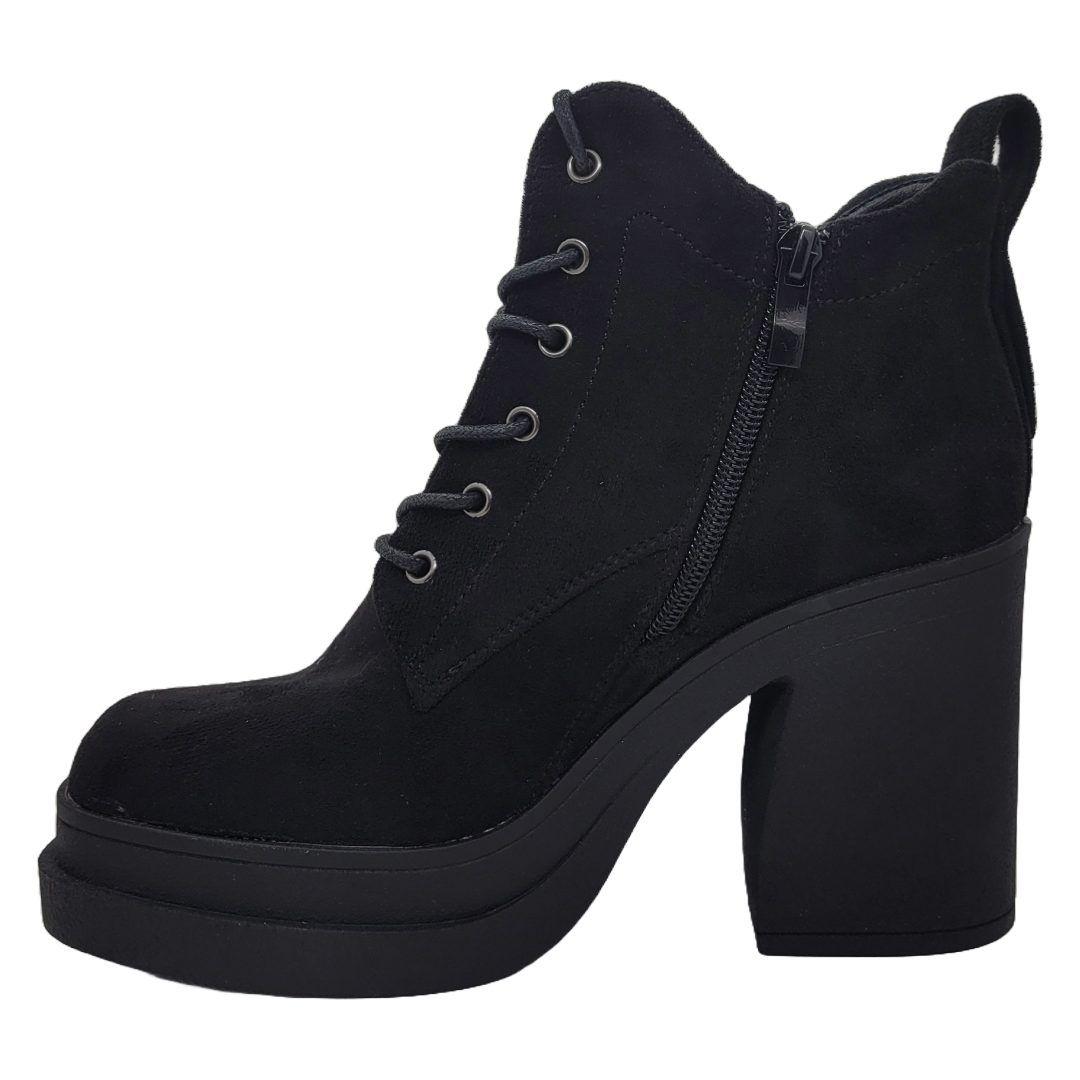 BOTINES BOTELI GAMUZA NEGRO | N07-2