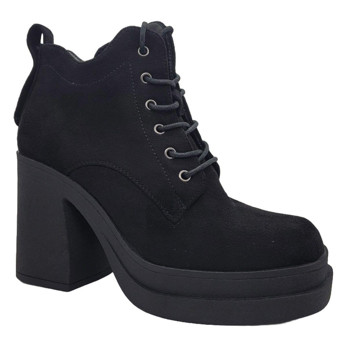 BOTINES BOTELI GAMUZA NEGRO | N07-3