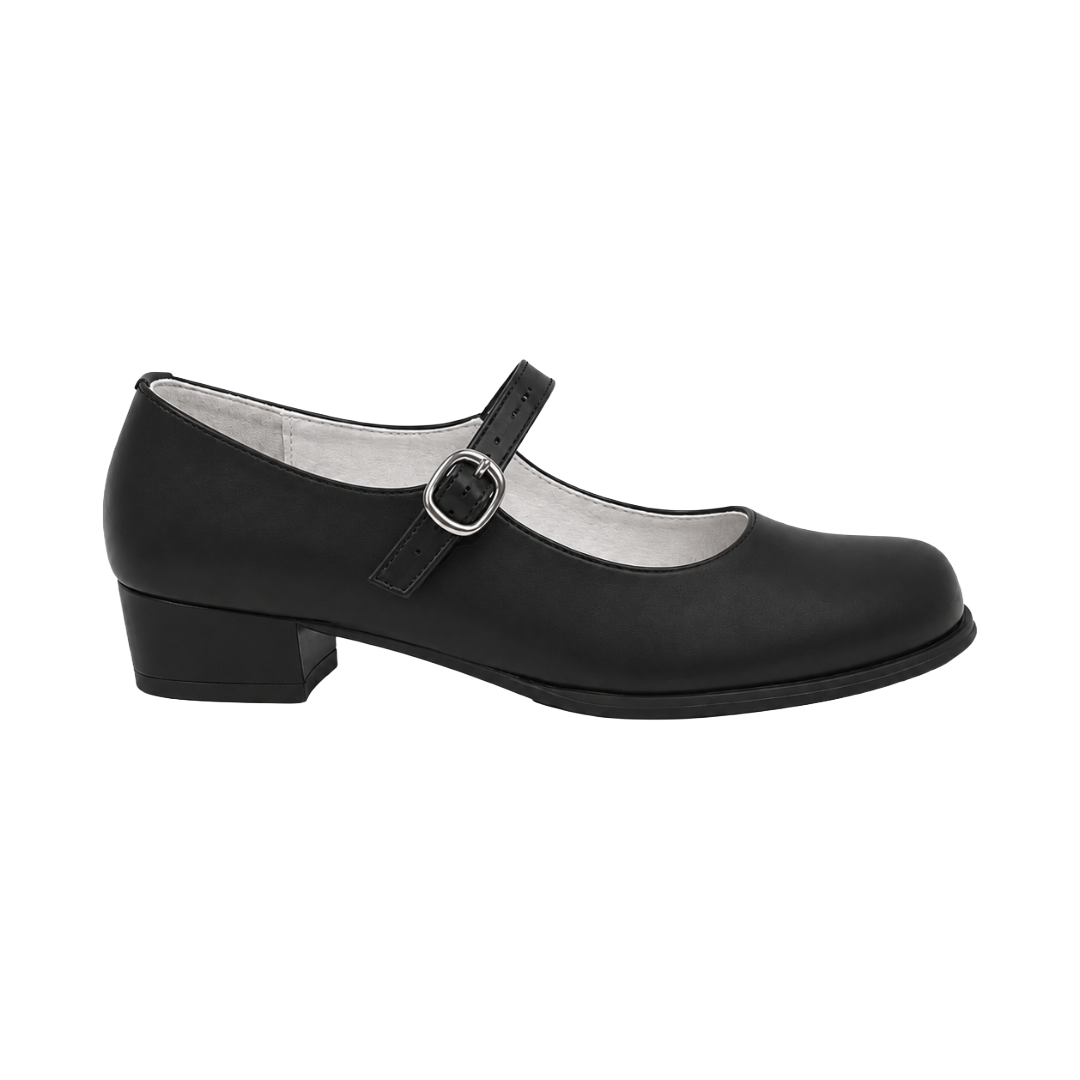 ZAPATOS DE CUECA ALQUIMIA NEGRO MATE TALLAS 22/25 INFANTIL | 3073-02/3-0