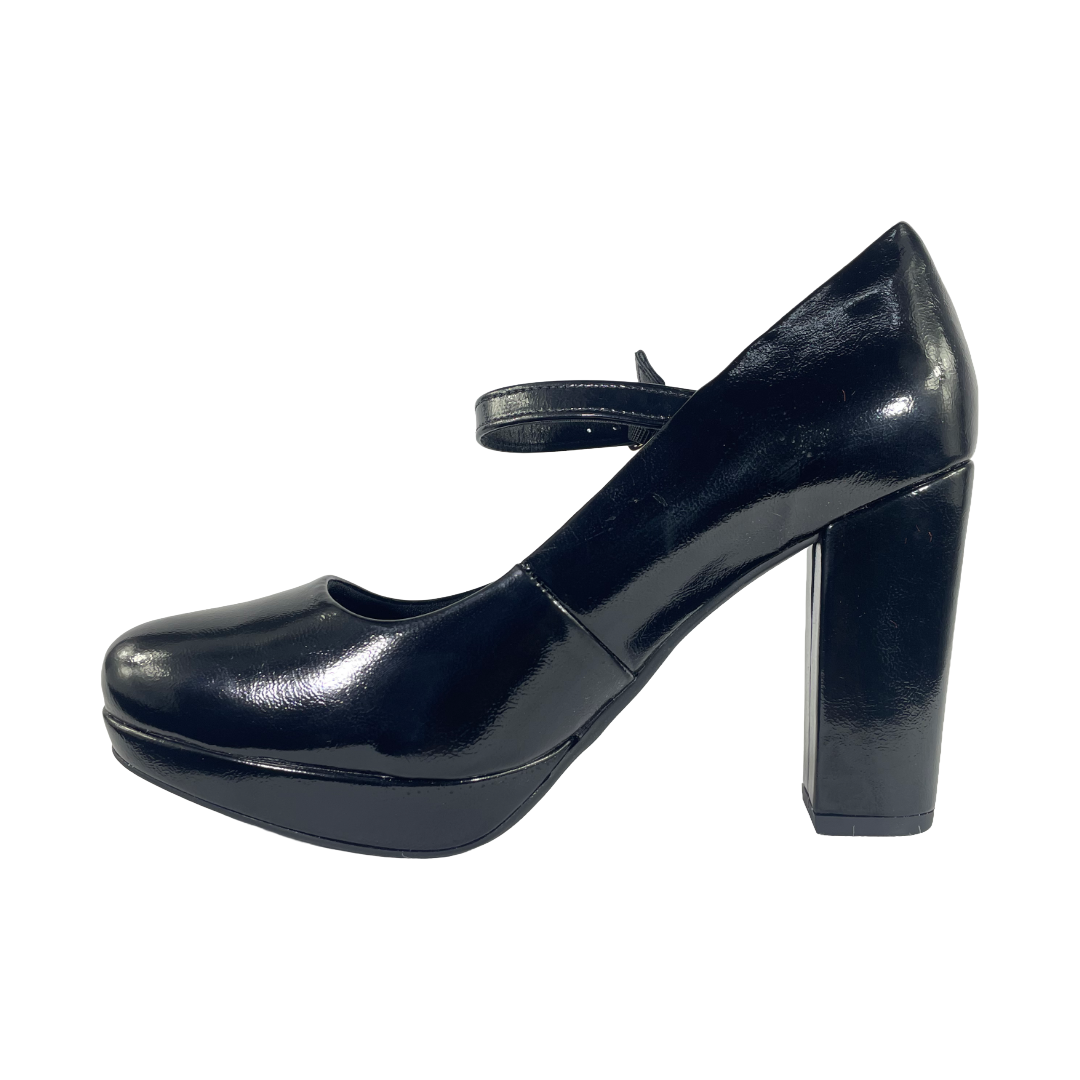 ZAPATOS FORMALES PICCADILLY NEGRO CHAROL MUJER VU6390T-2