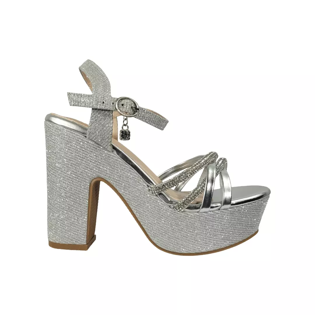 SANDALIAS DE FIESTA AGUXI PLATEADO MUJER | 2123-0