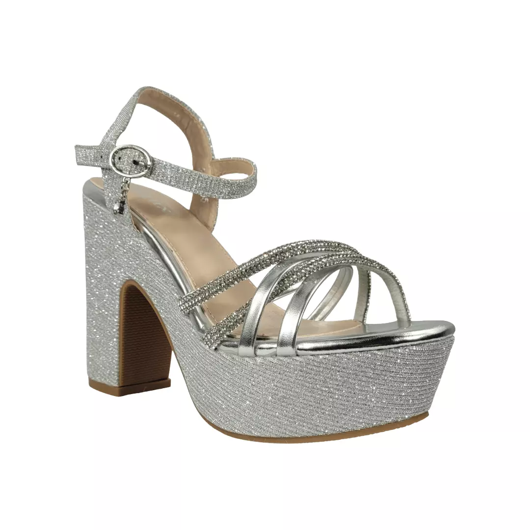 SANDALIAS DE FIESTA AGUXI PLATEADO MUJER | 2123-1