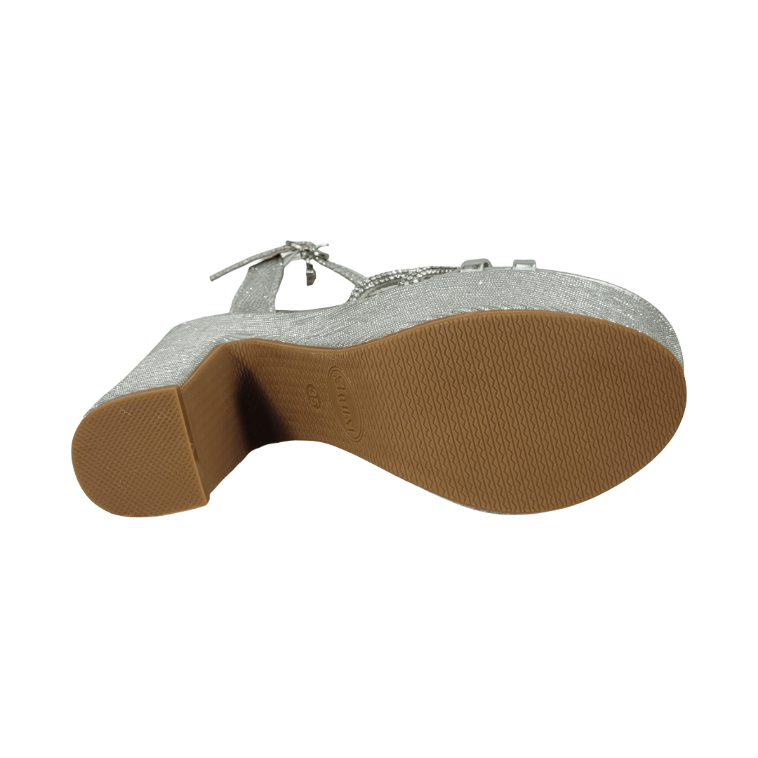 SANDALIAS DE FIESTA AGUXI PLATEADO MUJER | 2123-4