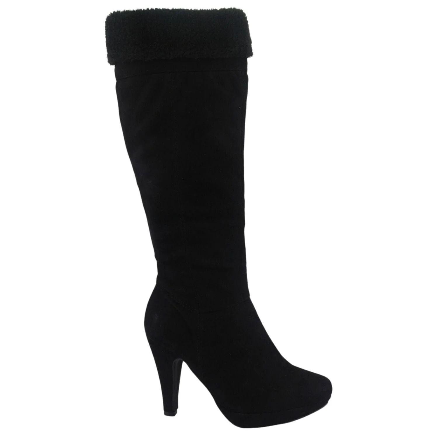 BOTA CHALADA MUJER NEGRO MODA 1-PLATAFORM-4-2