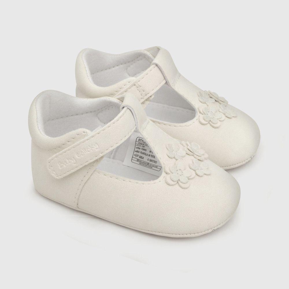 Zapato Colloky Reina clásica flores blanco Bebes (14 a 18) -0