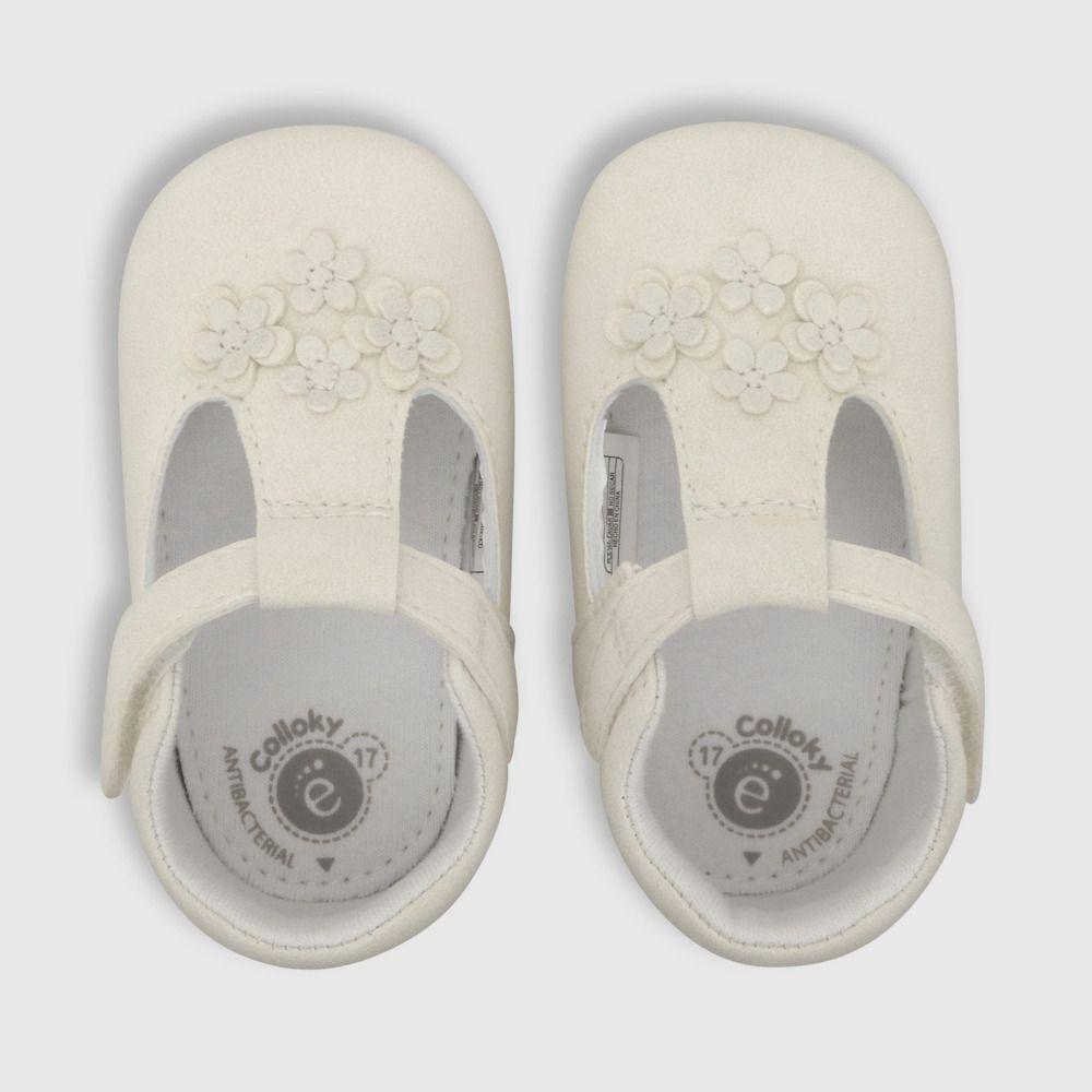 Zapato Colloky Reina clásica flores blanco Bebes (14 a 18) -3