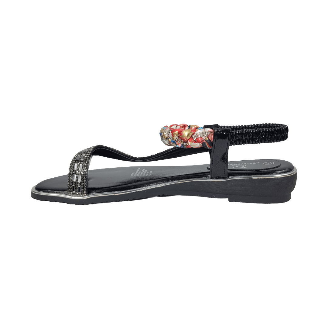 SANDALIAS BONNY FRANCO NEGRO CASUAL MUJER | 301-0037-3