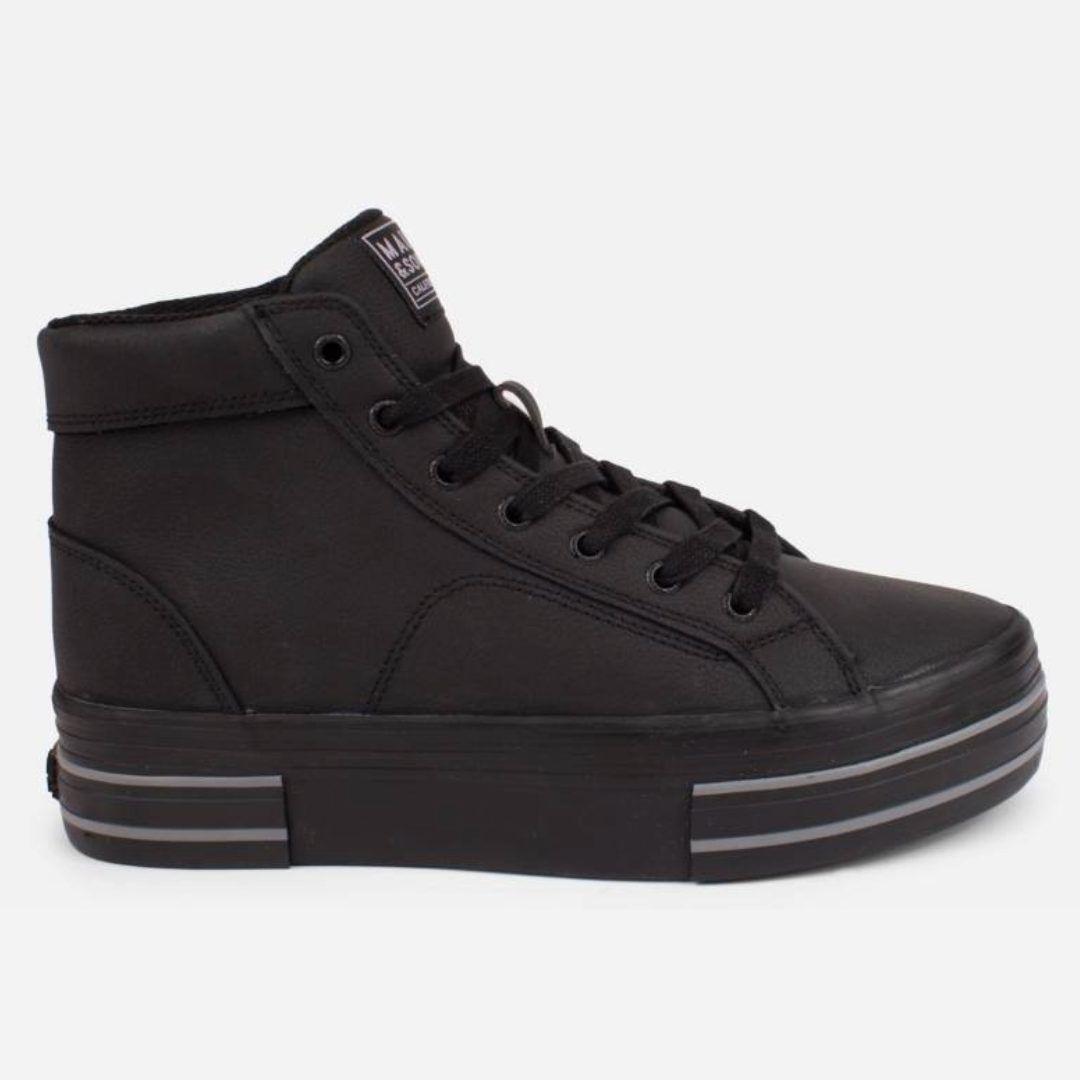 Zapatillas Escolar Cuero Negro Maui And Sons Juvenil 5CE126-0