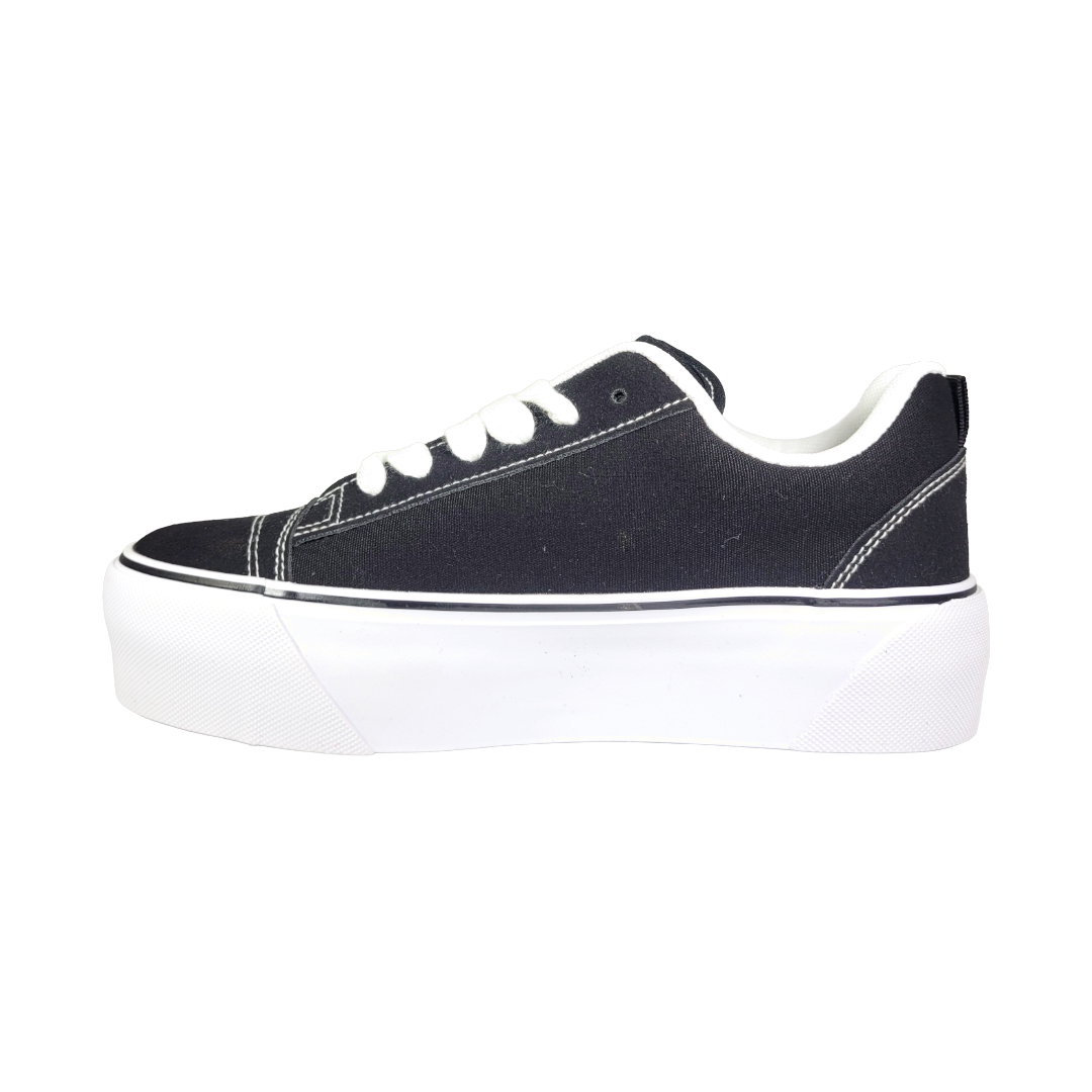 ZAPATILLAS URBANAS SKATER NEGRO/BLANCO MUJER | 728-2643-3