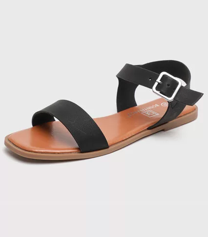 Sandalia Plana Negra Bonny Franco 395-0020-0