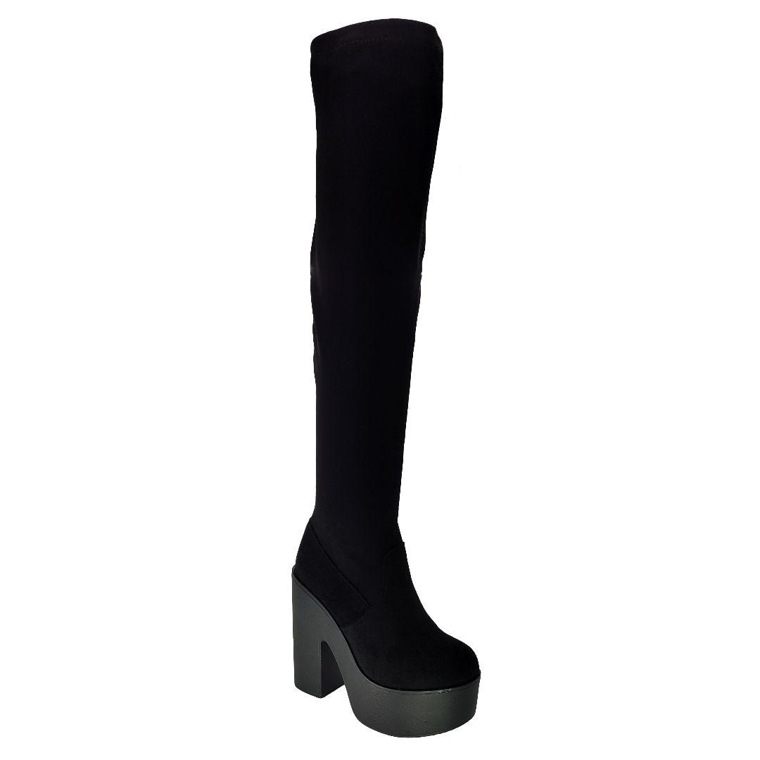 BOTA DE GAMUZA BOTELI BLACK BT1707-0