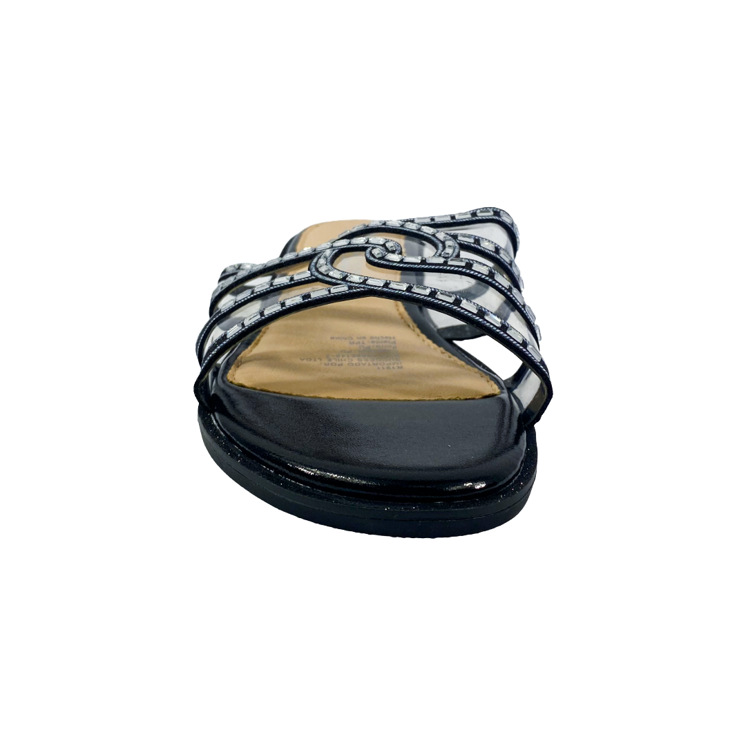 SANDALIAS DE FIESTA HUALUNAOTE NEGRO MUJER | R1911-2