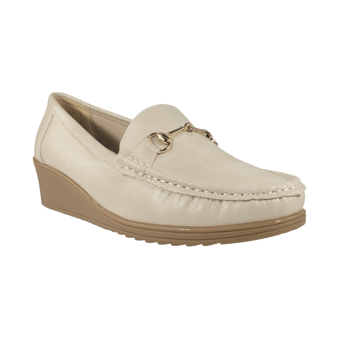 MOCASINES HUALUNAOTE BEIGE MUJER | H-182-1