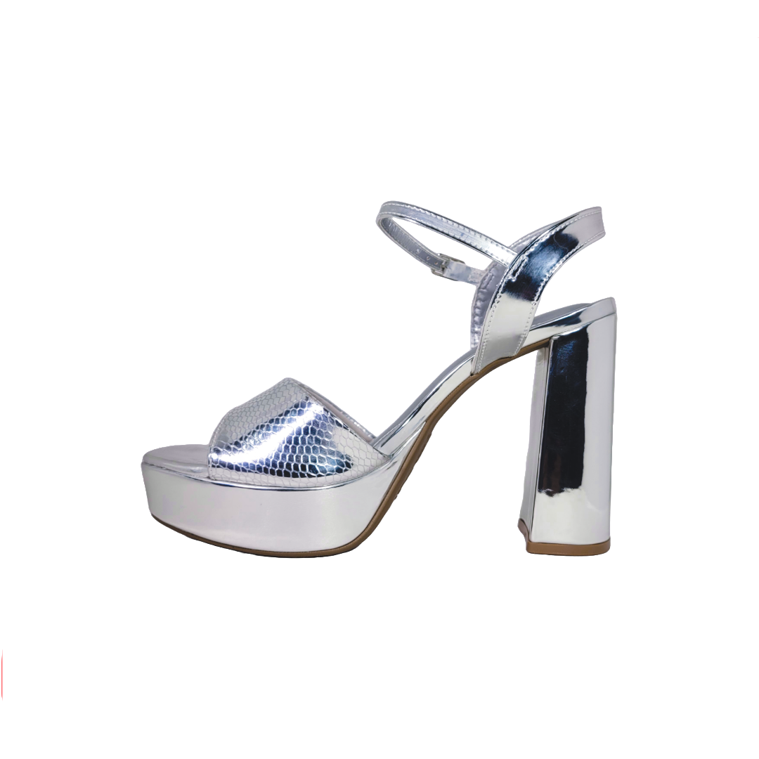 SANDALIAS DE FIESTA VIA MARTE PLATEADAS | 23-18006-01-3