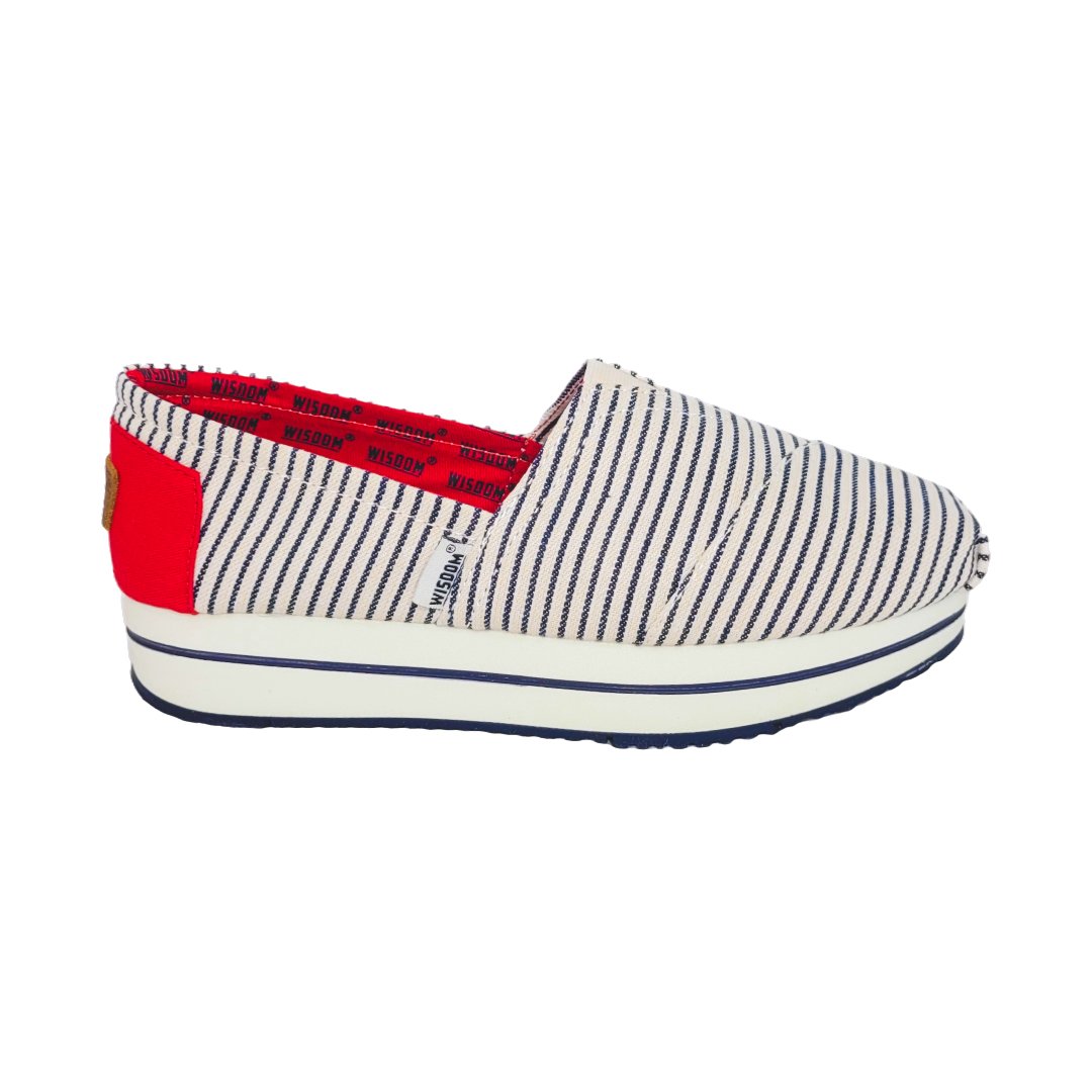 ALPARGATA WISDOM LINEAS AZULES MUJER | W-010-0