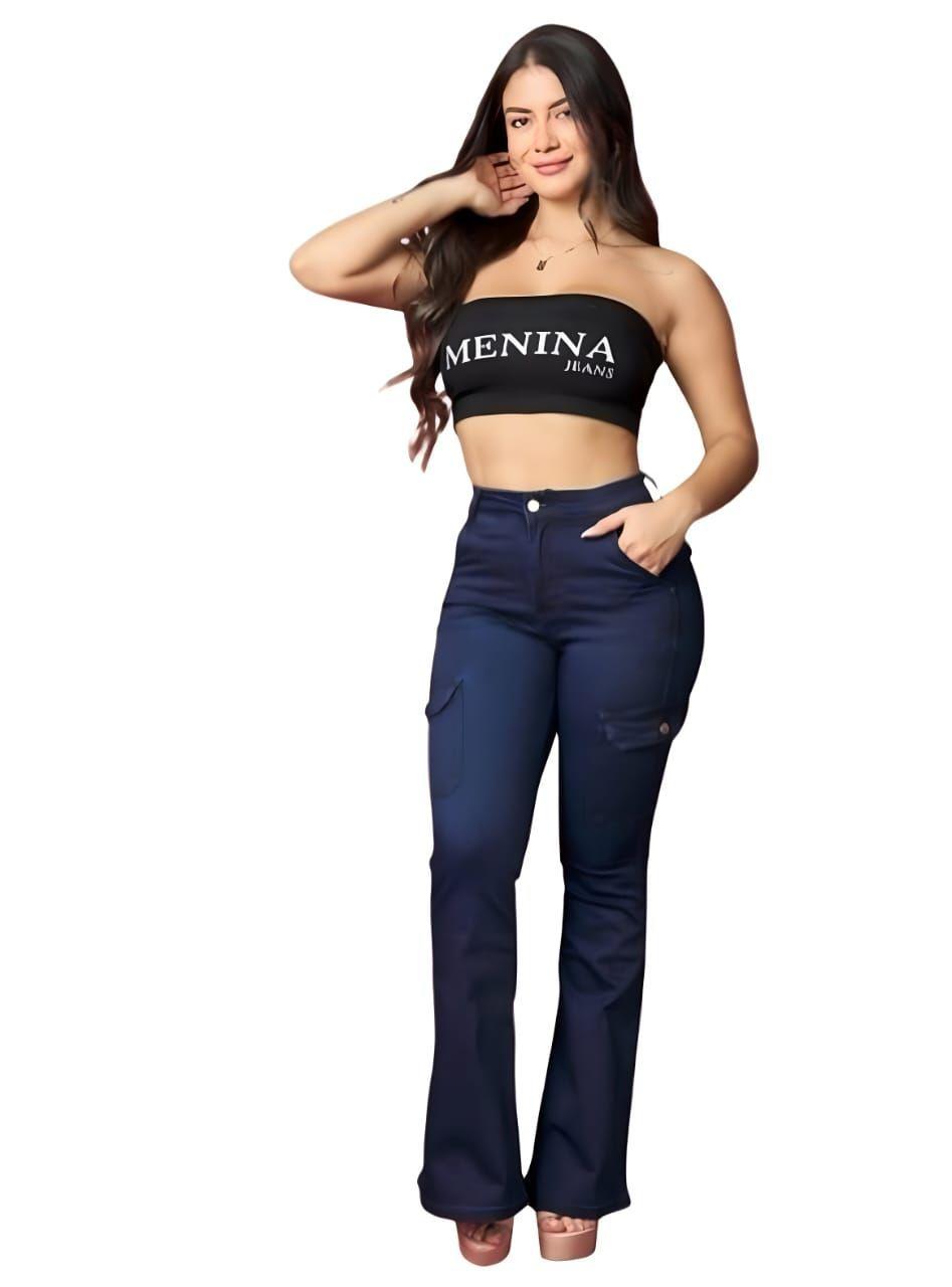 jeans flare tiro alto elasticados-0